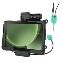 RAM-HOL-SAM57PD2CLU :: RAM Combo-Lock Power + Dual USB Data Dock for Tab Active5 Pro & 4 Pro