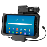 RAM-HOL-SAM58PDCLU :: UNPKD RAM POWER & DATA COMBO LOCKING CRADLE FOR TAB ACTIVE 2 & TAB ACTIVE3 SUPPORTS HANDSTAND