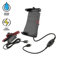 RAM-HOL-UN14WB-V7M-1 :: RAM QUICK-GRIP 15W WIRELESS WITH B BALL AND MOTORCYCLE HARDWIRE CHARGER