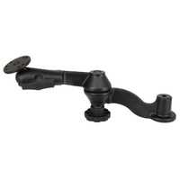 RAM-VB-109-6U :: RAM 12" Curved Double Swing Arm with Socket Arm & Round Plate