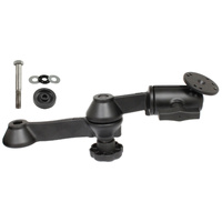 RAM-VB-110-1DFU :: RAM 12" Double Swing Arm with Round Plate and Flange Hardware