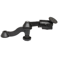 RAM-VB-110-6U :: RAM 12" Curved Double Swing Arm with Swivel Socket Arm & Round Plate