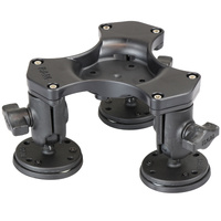 RAP-365B-1-339U :: RAM Triple Ball and Socket Magnetic Base with AMPS Hole Pattern