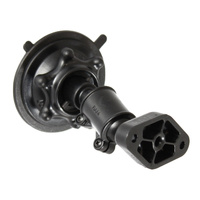 RAP-AA-167-AU :: RAM Snap-Link Short Double Socket Suction Cup Mount with Diamond Plate