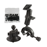 RAP-B-121-224-1U :: RAM Twist-Lock™ Suction Cup and Composite Yoke Clamp Mount