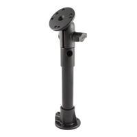RAP-B-134U :: RAM PVC Pipe Mount with Single Ball & Socket and Round Plate