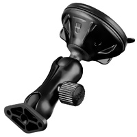 RAP-B-166-2U :: RAM Twist-Lock™ Low-Profile Suction Cup Double Ball Mount