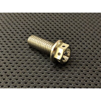 RaceFasteners M6 x 1 Titanium Drilled Hex Flange Bolt (22mm)