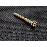 RaceFasteners M6 x 1 Titanium Drilled Hex Flange Bolt (40mm)