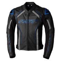 RST S-1 CE LEATHER JACKET | BLACK/GREY/BLUE (17) / 52 (EUROPEAN)