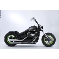 Miller Cruise II  | Exhaust System To Suit Suzuki C 800 Intruder, M 800 Intruder (SlashCut, high-gloss polished)