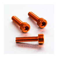Pro-Bolt Aluminium Fuel Cap Kit To Suit Yamaha MT-10 / YZF-R1 / YZF-R1M (Colour: Orange)