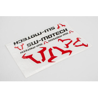 SW-Motech Sticker set SW-MOTECH.310x260 mm. Bull: red, SW-Motech: black.(WER.GIV.016.10001)