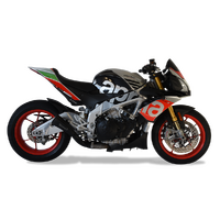 HP Corse Aprilia RSV4 Rr-rf Tuono V4 1100 Rr-factory 17-18 Hydroform Short Black Exhaust