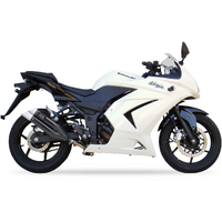 IXIL SLIP ON - DUAL HYPERLOW BLACK XL To Suit KAWASAKI NINJA 250 R 08-12 (EX250K)