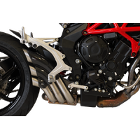 HP Corse Mv Agusta Brutale 800/RR 17-20 Hydrotre Satin Carbon Cover (full Open Pipes, No Dbk) Exhaust