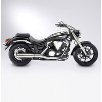 Miller Street Line K | Slip-On Exhaust To Suit Yamaha XVS 950 MS (SlashCut, matt black)