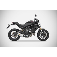 Zard Black SS E4 Slip-on And Carbon End Cap To Suit Ducati Monster 797 17_19
