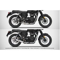 Zard Bonneville T100 | Rear Exhaust Conversion Kit For Racing Full Kit (17-20)