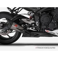 Zard Stainless Steel Full Exhaust Kit To Suit Triumph Street Triple 765 (2023 - Onwards) - Street Version - Black