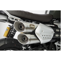 Zard Stainless Steel Slip-On Racing Slip-On Exhaust To Suit Triumph Scrambler 1200 (2024 - Onwards) - 3 Probes Euro 5+ Only