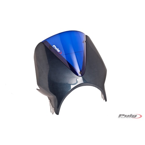 Puig Windscreen Mod.Vision Semif.C/Carbon Screen (Blue)