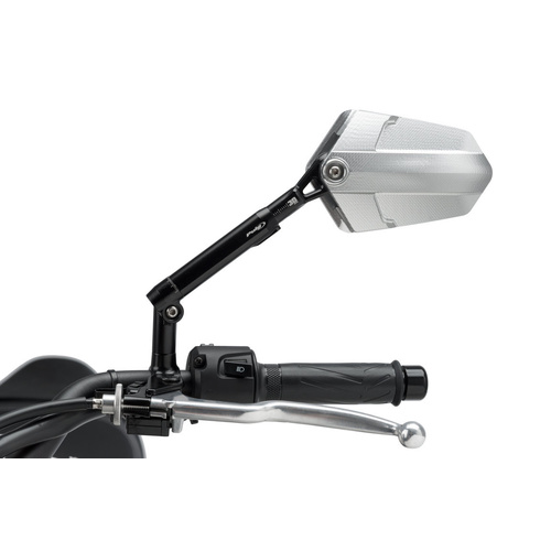 Puig Rear Mirror Mod. Explorer Homolog. Left C/Alu-Blac