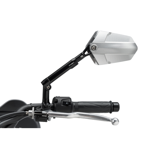 Puig Rear Mirror Mod. Explorer Homolog. Left (Black)-Al