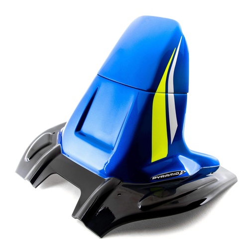 Pyramid Hugger | Metallic Blue (Triton Blue w/ Yellow & White Stripes) | Suzuki GSX-R1000 2017>Current