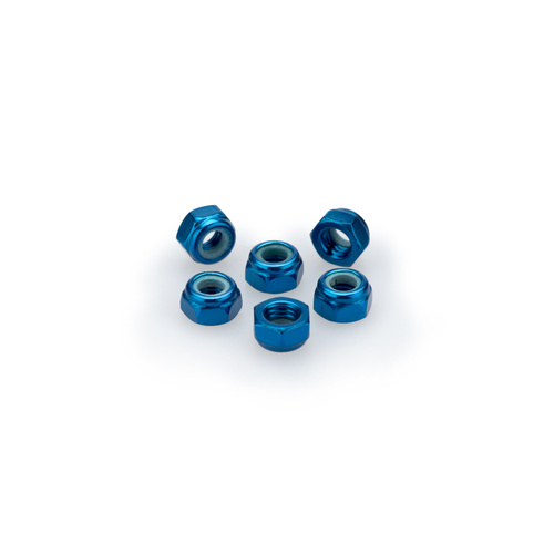 Puig Blister 6 Locknut M5 (Blue)