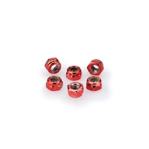 Puig Blister 6 Locknut M5 (Red)