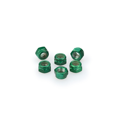 Puig Blister 6 Locknut M5 (Green)