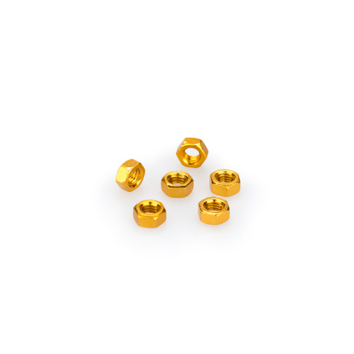 Puig Blister 6 Nuts M5 (Gold)