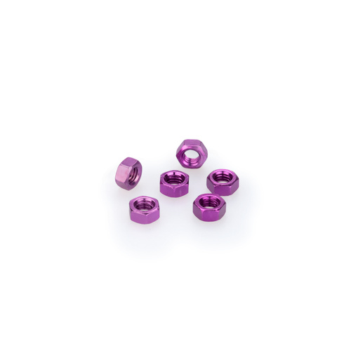 Puig Blister 6 Nuts M5 C/Purple