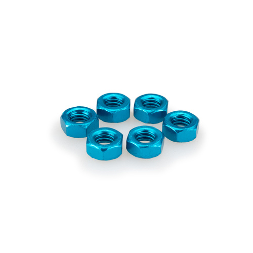 Puig Blister 6 Nuts M6 (Blue)