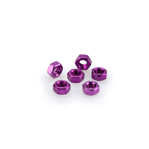 Puig Blister 6 Nuts M6 C/Purple