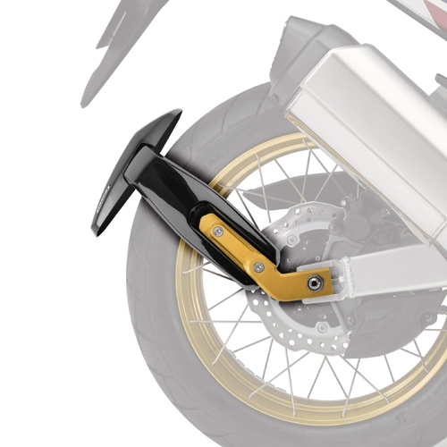 Pyramid Spray Guard | Gloss Black + Gold Arm | Honda CRF 1000 L Africa Twin 2016>2019