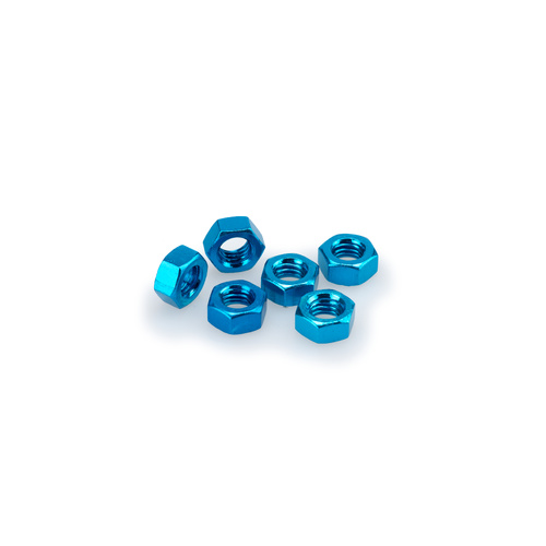 Puig Blister 6 Nuts M8 (Blue)