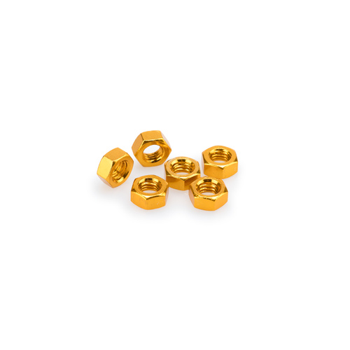 Puig Blister 6 Nuts M8 (Gold)