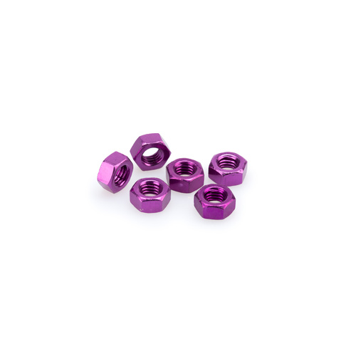 Puig Blister 6 Nuts M8 C/Purple
