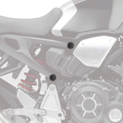 Pyramid Frame End Caps | Matte Black | Honda CB 1000 R 2018>Current