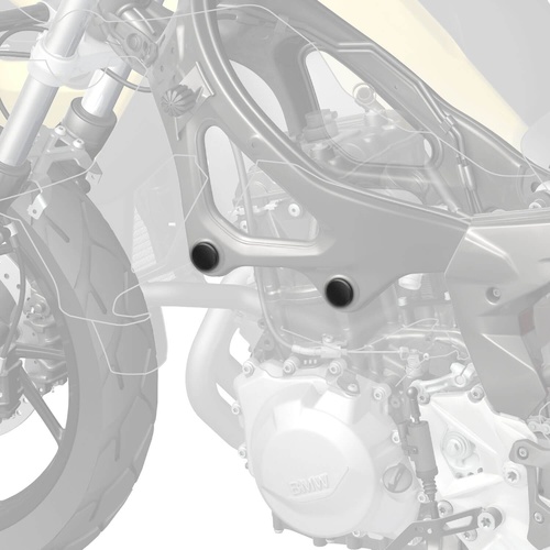 Pyramid Frame End Caps | Matte Black | BMW F 850 GS Adventure 2018>Current