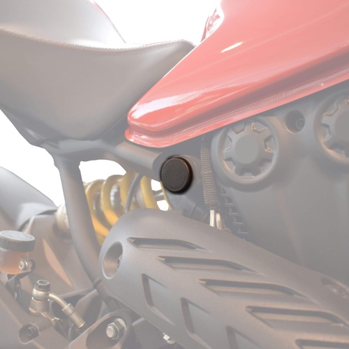 Pyramid Frame End Caps | Matte Black | Ducati Monster 1200/S 2014>2016