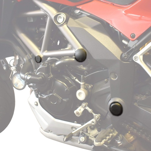 Pyramid Frame End Caps | Matte Black | Ducati Multistrada 1200/S 2010>2014