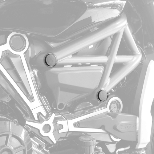 Pyramid Frame End Caps | Matte Black | Ducati Diavel 1260 2019>Current