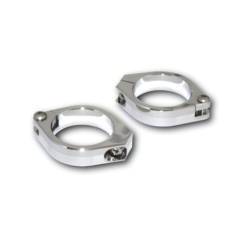 HIGHSIDER FORK PIPE CLAMPS, CHR, 42-43MM