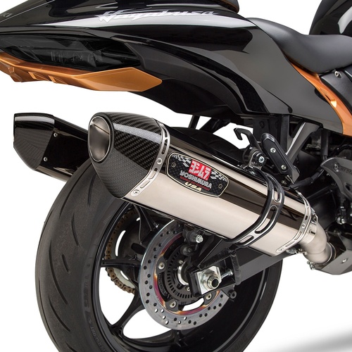 Yoshimura HAYABUSA 2022-25 Race R-77 Dual Stainless Slip-On Exhaust, w/ Stainless Mufflers