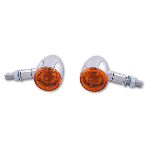 HIGHSIDER FLASHER BULLET LIGHT CHROME ALU