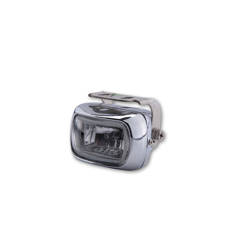 HIGHSIDER FOG LIGHT SQUARED H3 CLR LENS CHR