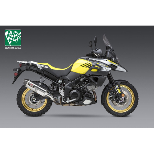 Yoshimura V-STROM 1000 14-19 R-77 Stainless Slip-On Exhaust, w/ Stainless Muffler